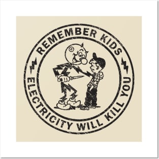 Retro Electricity Will Kill You Posters and Art